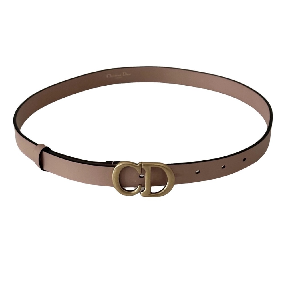 Christian Dior Rose Des Vents 20mm Saddle Belt - 75